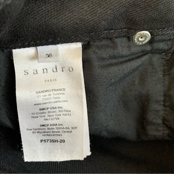 Sandro paris Rudie black studded high waist jeans size 36 - Picture 5 of 9